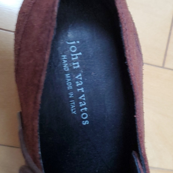 John Varvatos Handmade Suede Brouge Oxford Wingtip - Picture 6 of 7